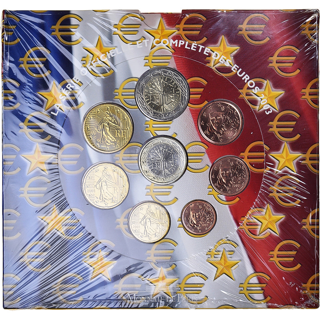 Francja, Euro-Set, 2003, BU, MS(65-70), ND, Gadoury:page 338