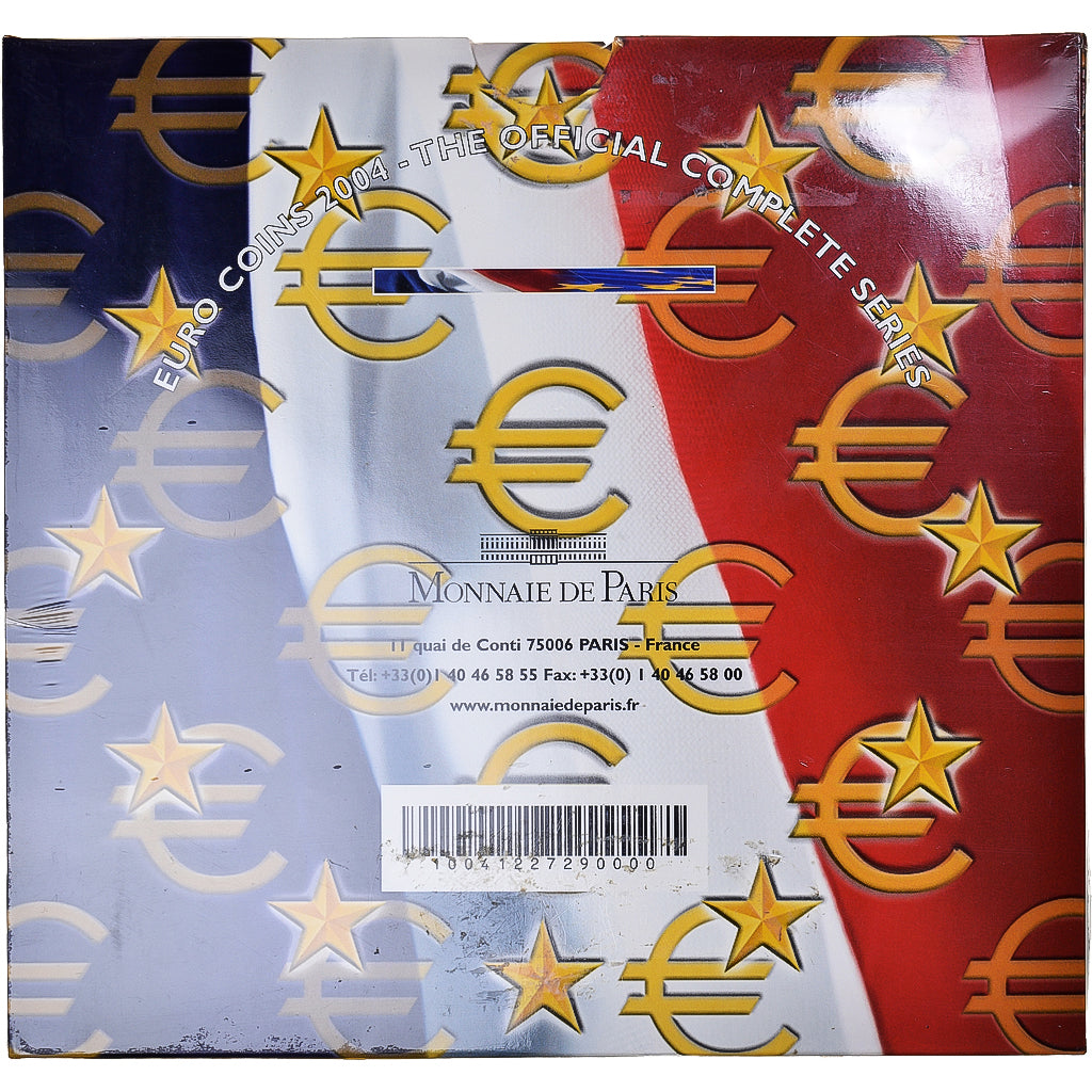Francia, 1 Cent to 2 Euro, euro set, 2004, Monnaie de Paris, BU, FDC, Sin