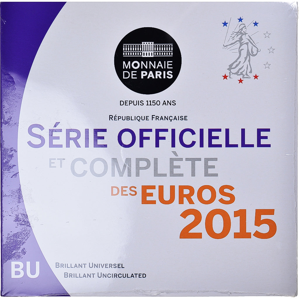 France, Euro-Set, 2015, Monnaie de Paris, BU, FDC