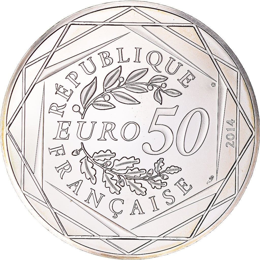 Francia, 50 Euro, Paix, Sempé, 2014, Paris, Printemps / Été .BE, FDC, Argento