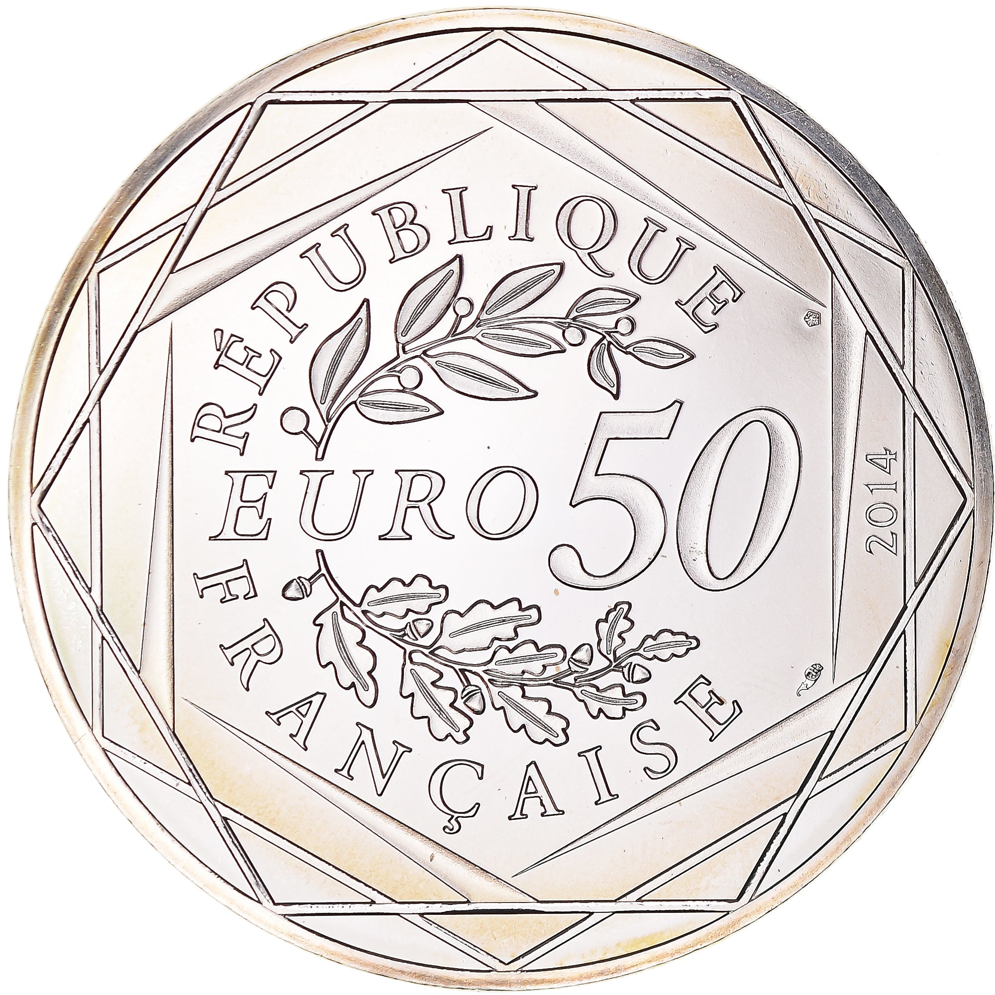 Francia, 50 Euro, Paix, Sempé, 2014, Paris, Printemps / Été .BE, FDC, Argento