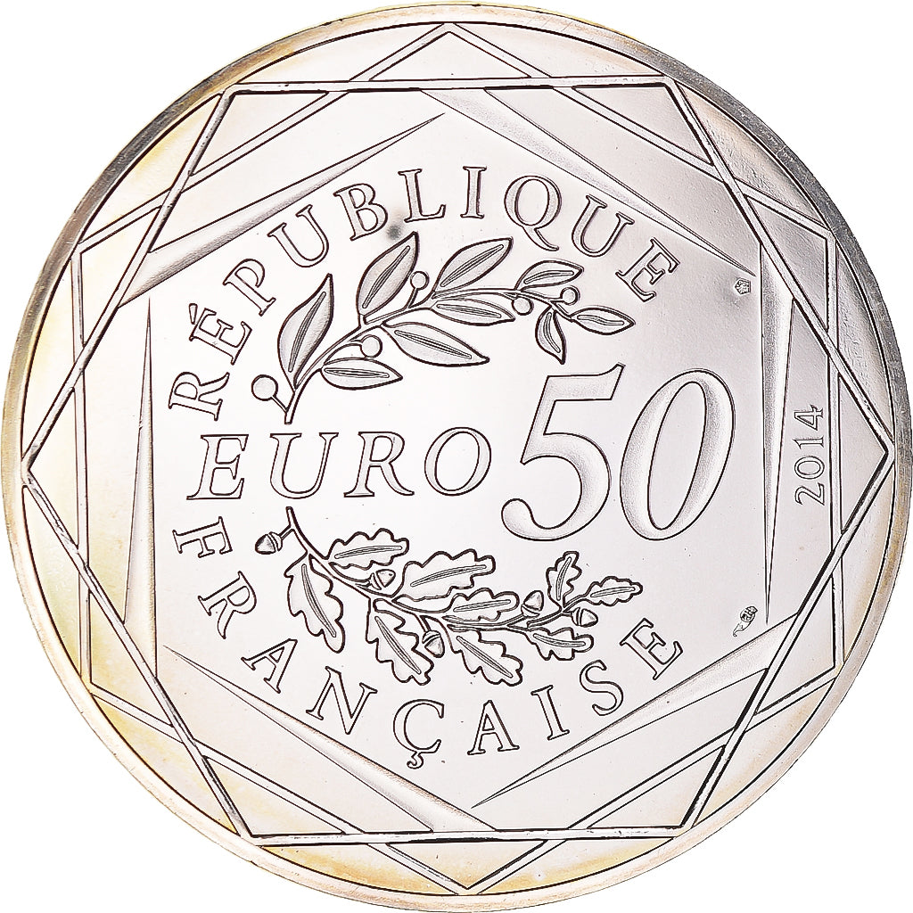 Francia, 50 Euro, Paix, Sempé, 2014, Paris, Printemps / Été .BE, FDC, Argento