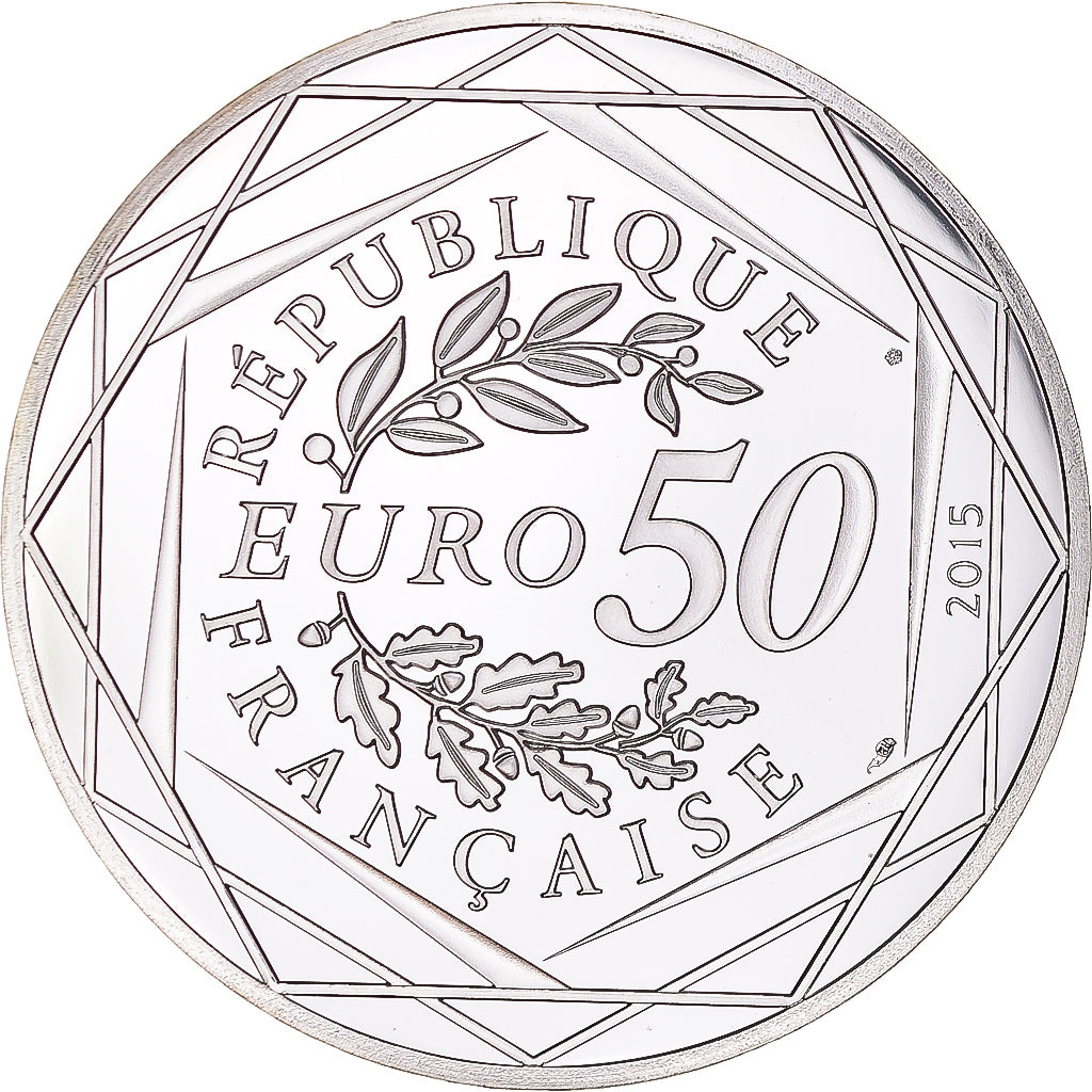 Francia, 50 Euro, Astérix, Paix, 2015, Paris, FDC, FDC, Argento