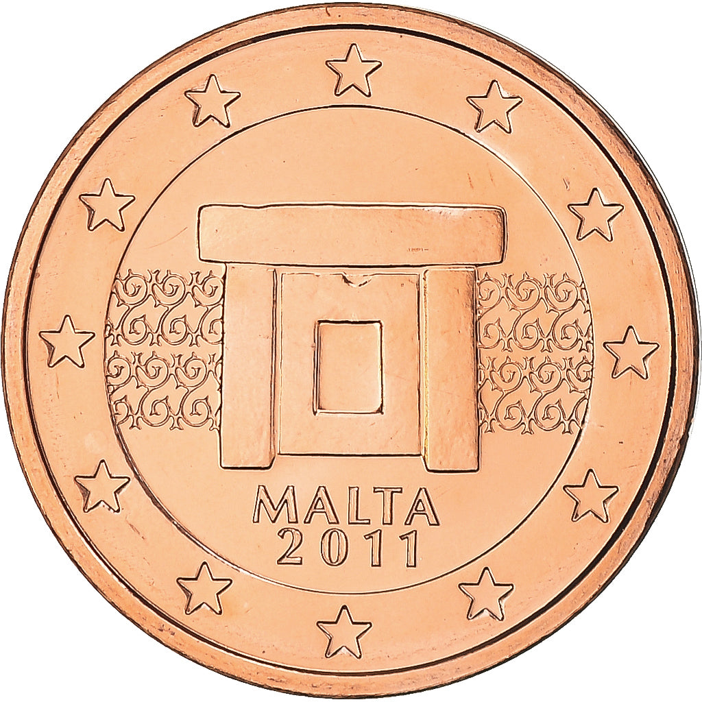 Malta, 2 Euro Cent, 2011, FDC, Cobre chapado en acero