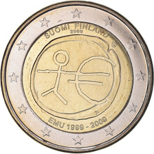 Finlandia, 2 Euro, EMU 10th Anniversary, 2009, Vantaa, FDC, Bi-metallico, KM:144