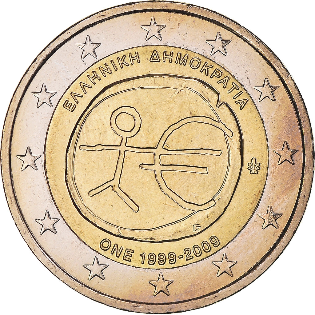 Greece, 2 Euro, EMU, 2009, MS(65-70), Bi-Metallic