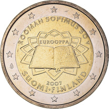Finland, 2 Euro, Traité de Rome 50 ans, 2007, Vantaa, MS(63), Bi-Metallic