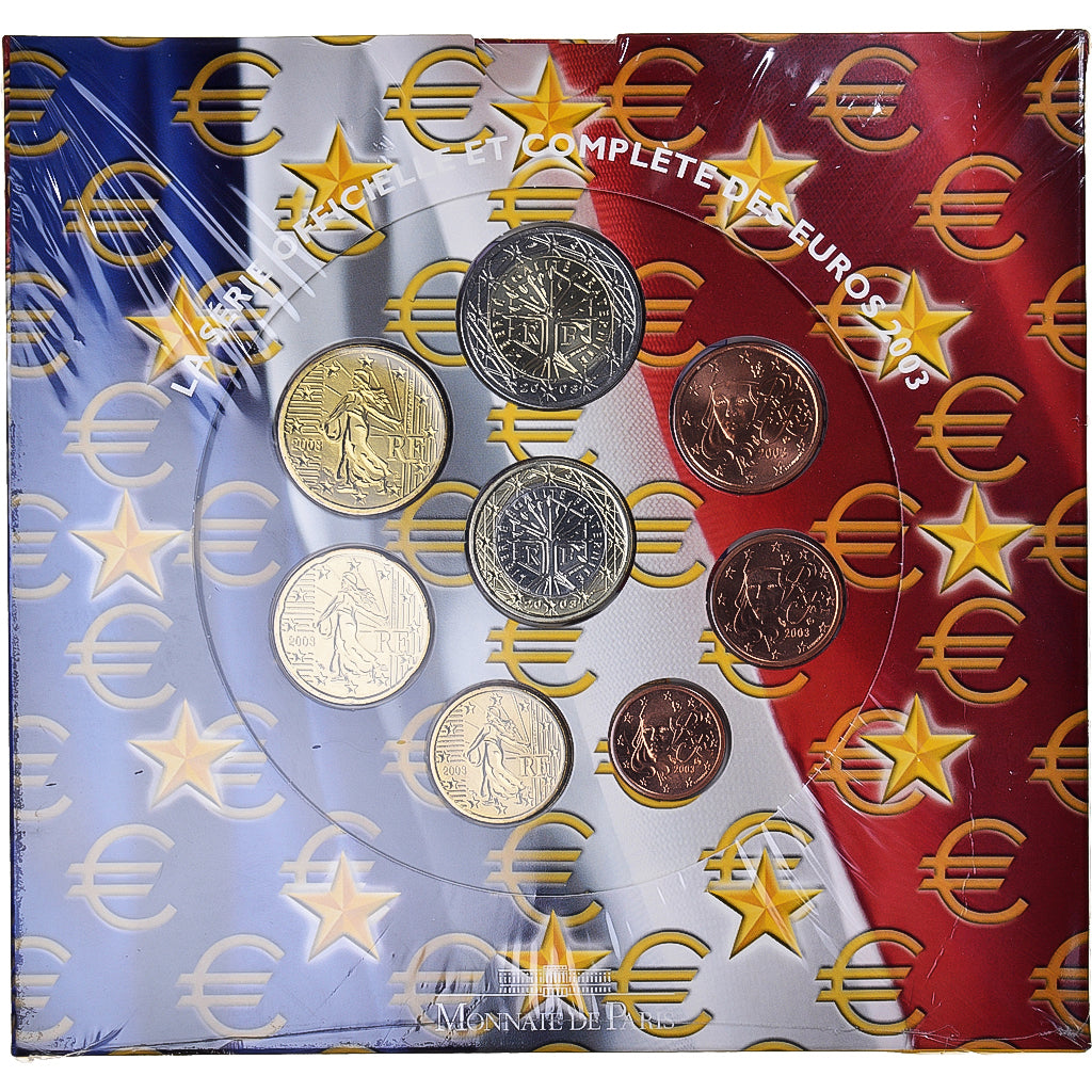 Francia, Euro-Set, 2003, BU, FDC, N.C., Gadoury:page 338