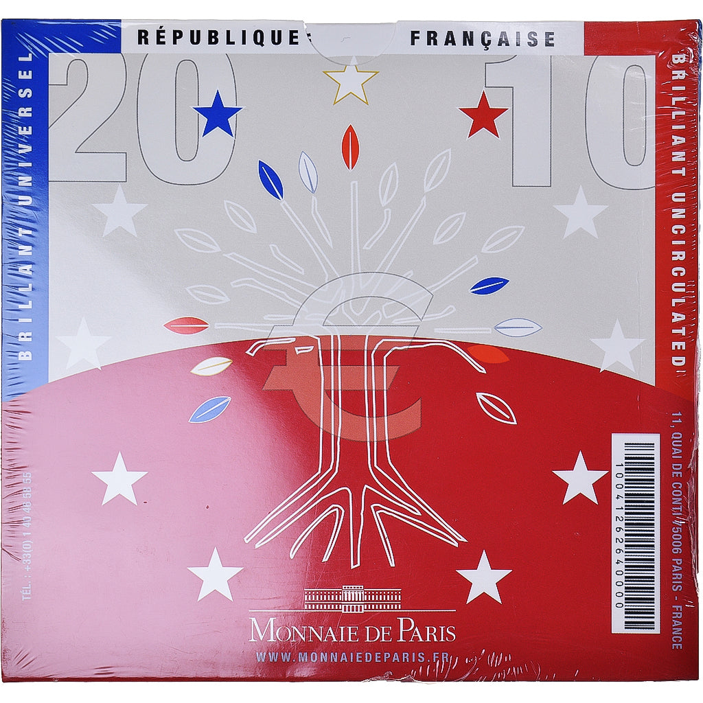 Francia, Monnaie de Paris, 1 Cent to 2 Euro, 2010, Paris, BU, FDC, Sin