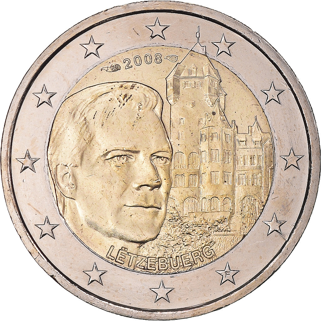 Luxemburg, 2 Euro, 2008, Paris, UNZ+, Bi-Metallic, KM:96