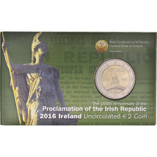 Irlanda, 2 Euro, Hibernia, 2016, Coin Card.HIBERNIA. BU, FDC, Bimetálico, KM:88