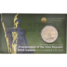 Irlanda, 2 Euro, Hibernia, 2016, Coin Card.HIBERNIA. BU, FDC, Bi-metallico