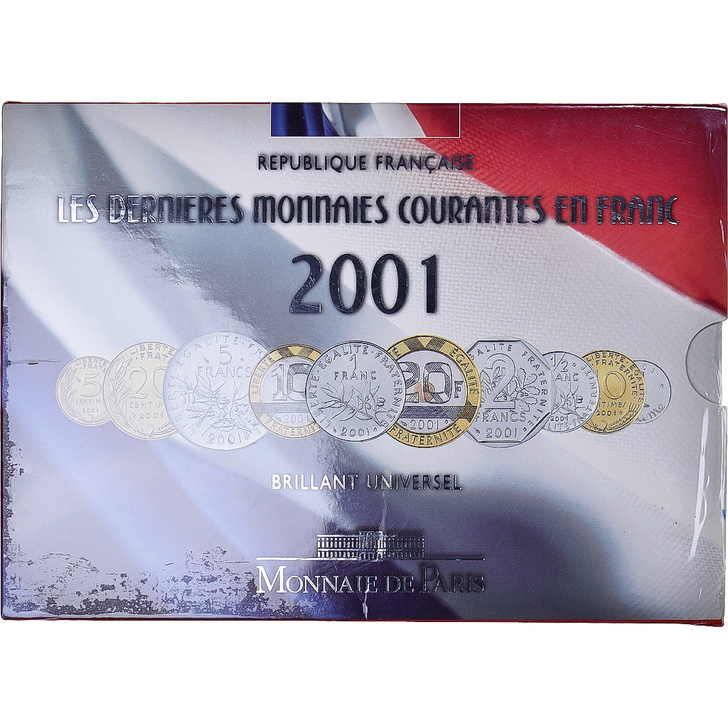 Moneda, Francia, Coffret 1 c. à 20 frs., 2001, Monnaie de Paris, BU, FDC, Sin