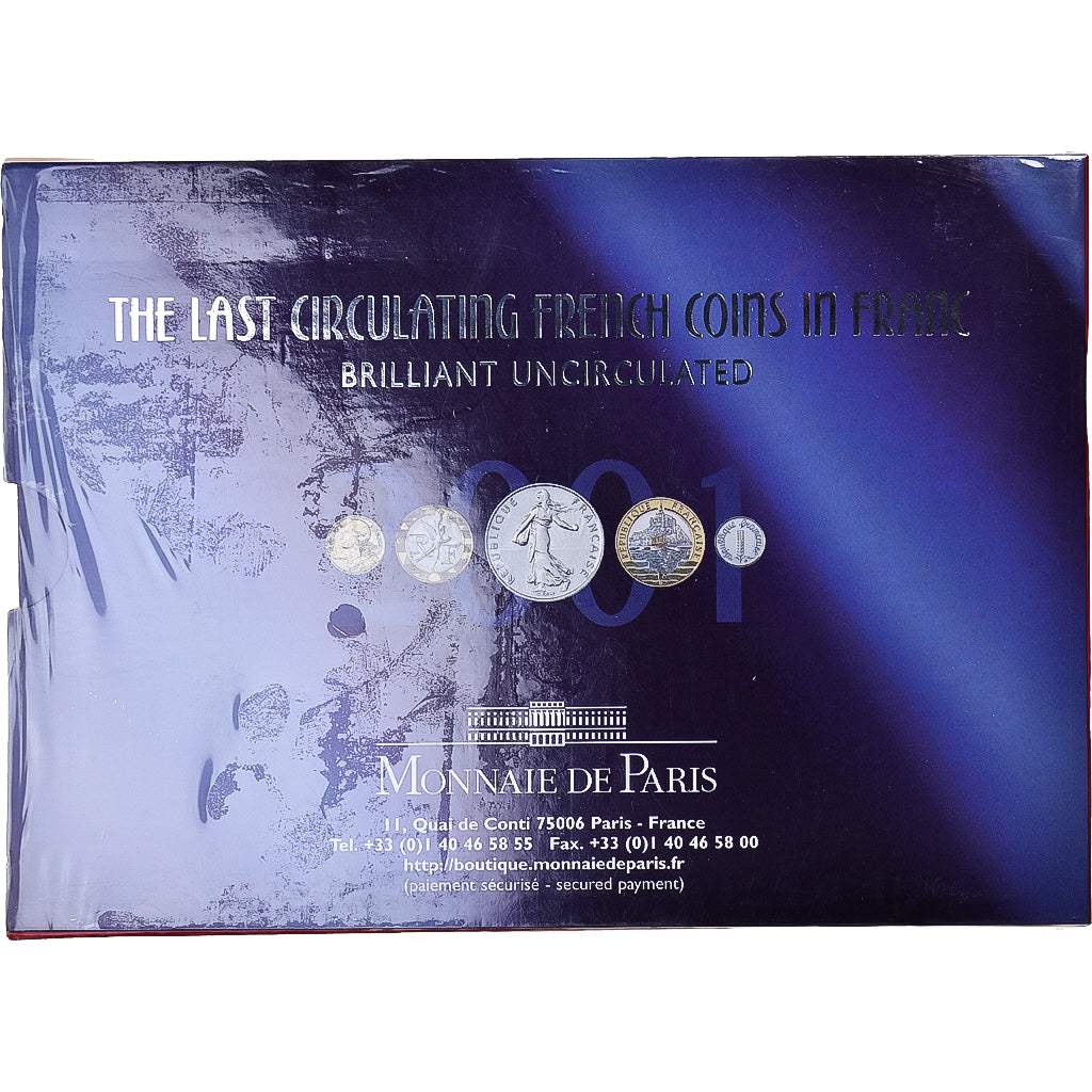 Moneda, Francia, Coffret 1 c. à 20 frs., 2001, Monnaie de Paris, BU, FDC, Sin