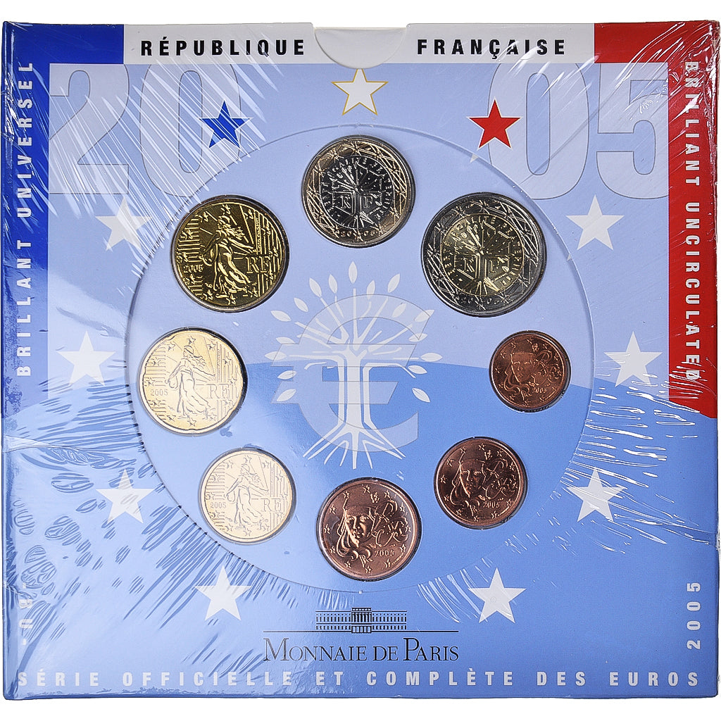Francia, Monnaie de Paris, Euro-Set, 2005, BU, FDC, Sin información