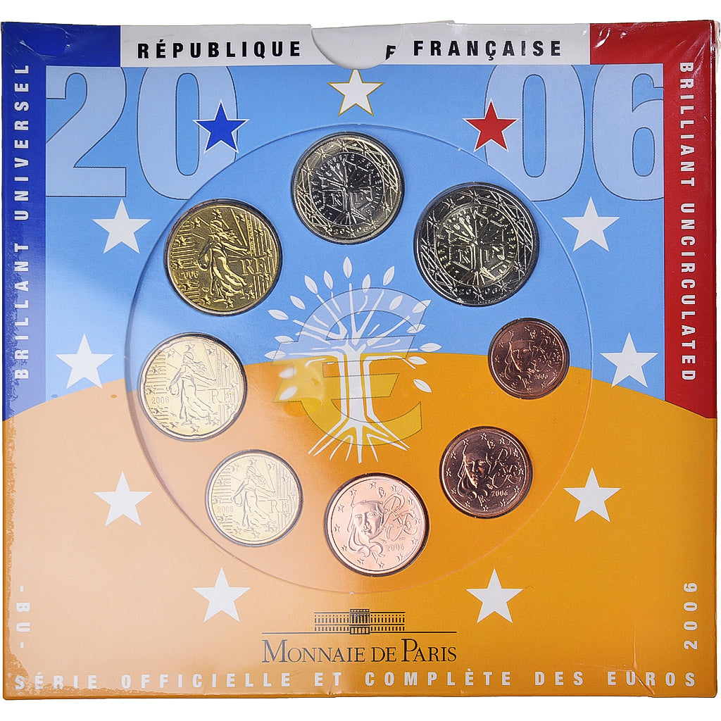 França, Monnaie de Paris, Euro-Set, 2006, BU, MS(65-70), N/D