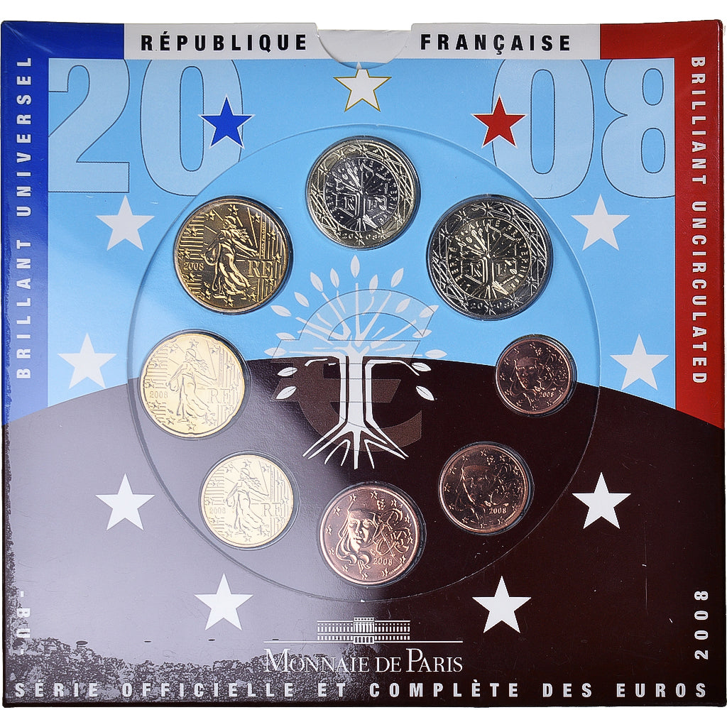 Francia, Monnaie de Paris, Euro-Set, 2008, FDC, Sin información, Gadoury:page