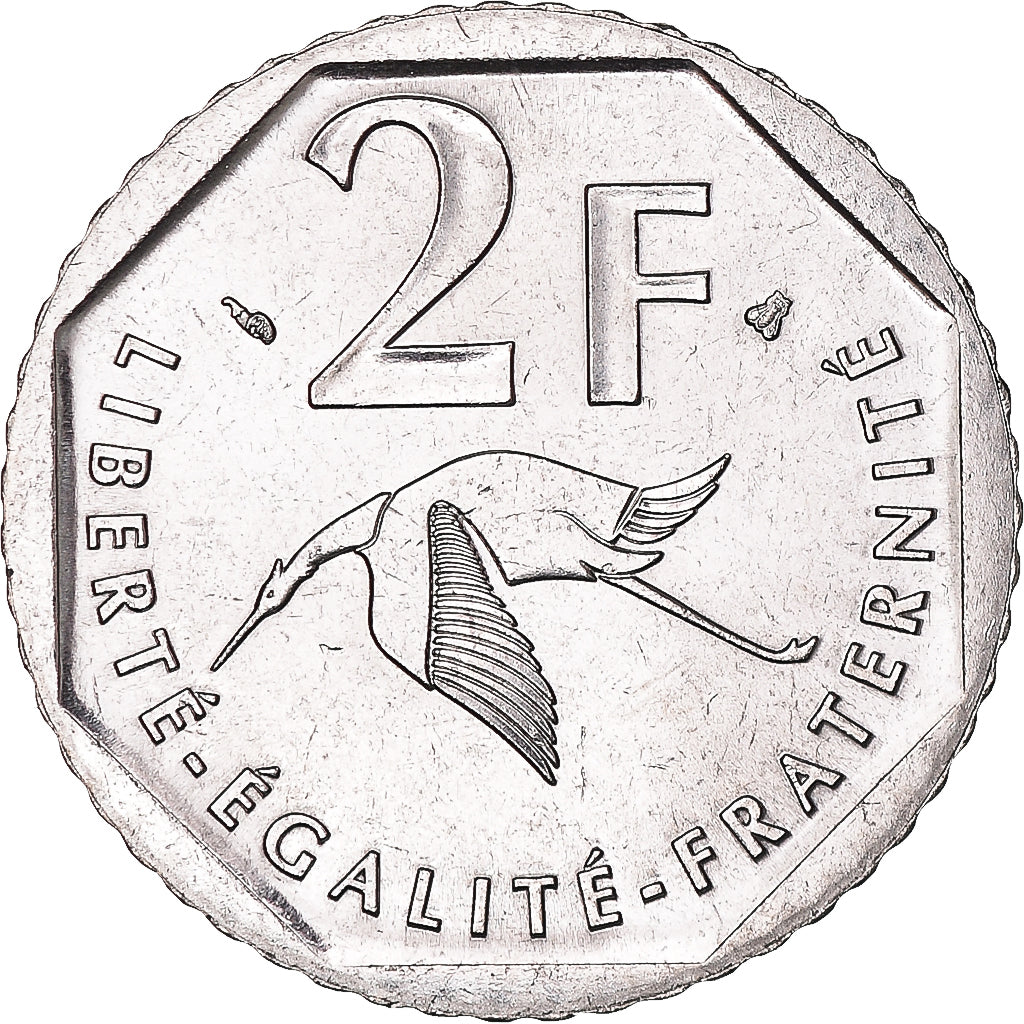 Moneta, Francja, Guynemer, 2 Francs, 1997, MS(64), Nikiel, KM:1187, Gadoury:550