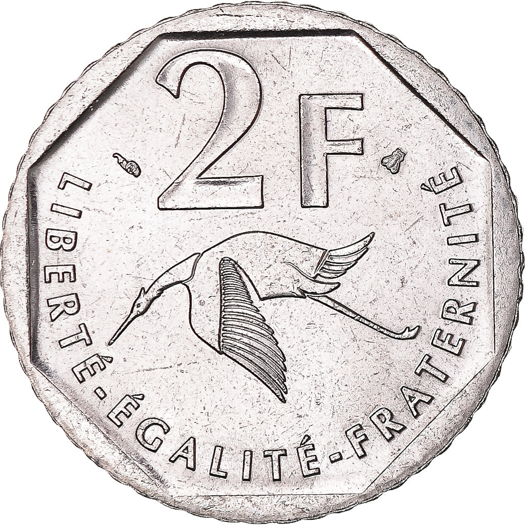 Coin, France, Guynemer, 2 Francs, 1997, AU(55-58), Nickel, KM:1187, Gadoury:550