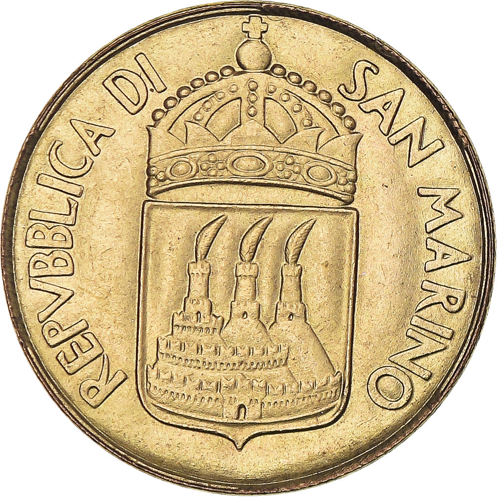 Münze, San Marino, 20 Lire, 1973, FDC, VZ+, Aluminum-Bronze, KM:26