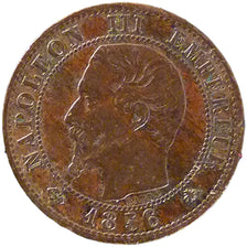 FRANCE, Napoléon III, Centime, 1856, Strasbourg, KM #775.3, EF(40-45), Bronze, G