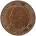 FRANCE, Napoléon III, Centime, 1856, Strasbourg, KM #775.3, EF(40-45), Bronze, G
