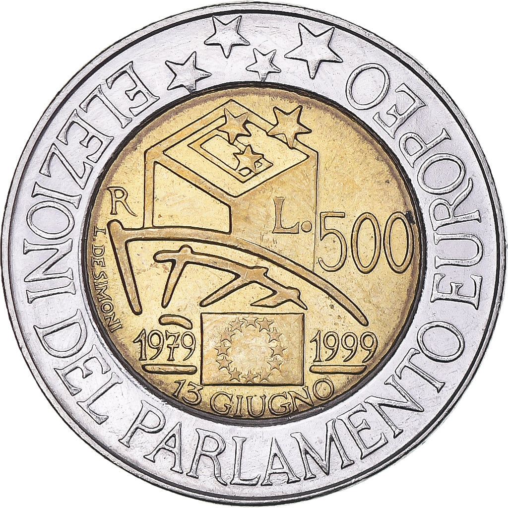 Monnaie, Italie, 500 Lire, 1999, Rome, TTB, Bimétallique, KM:203