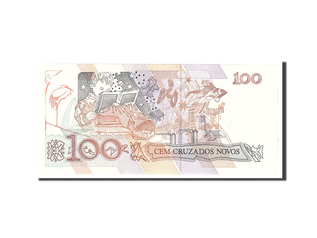 Banknote, Brazil, 100 Cruzados Novos, 1989, Undated, KM:220a, UNC(65-70)