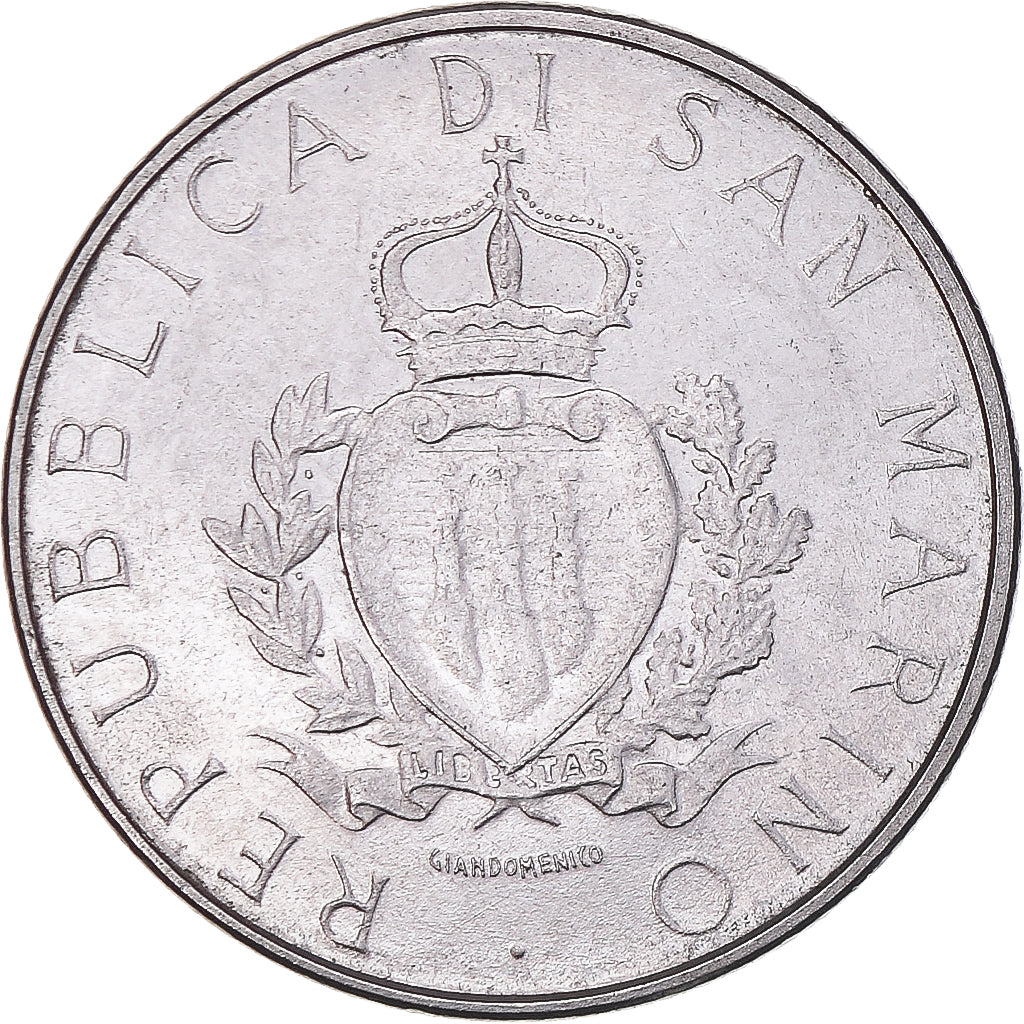 Münze, San Marino, 50 Lire, 1987, Rome, SS, Stahl, KM:206