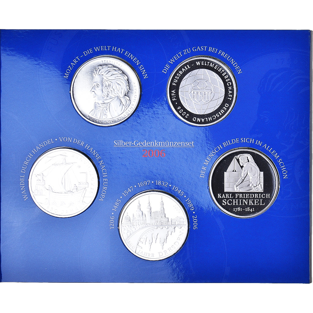 Niemcy - RFN, Euro-Set, 2006, FDC.BU, MS(65-70), Srebro