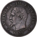Moneta, Francja, Napoleon III, 2 Centimes, 1855, Bordeaux, Chien / Dog