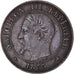 Munten, Frankrijk, Napoleon III, 2 Centimes, 1855, Bordeaux, Chien / Dog, FR+