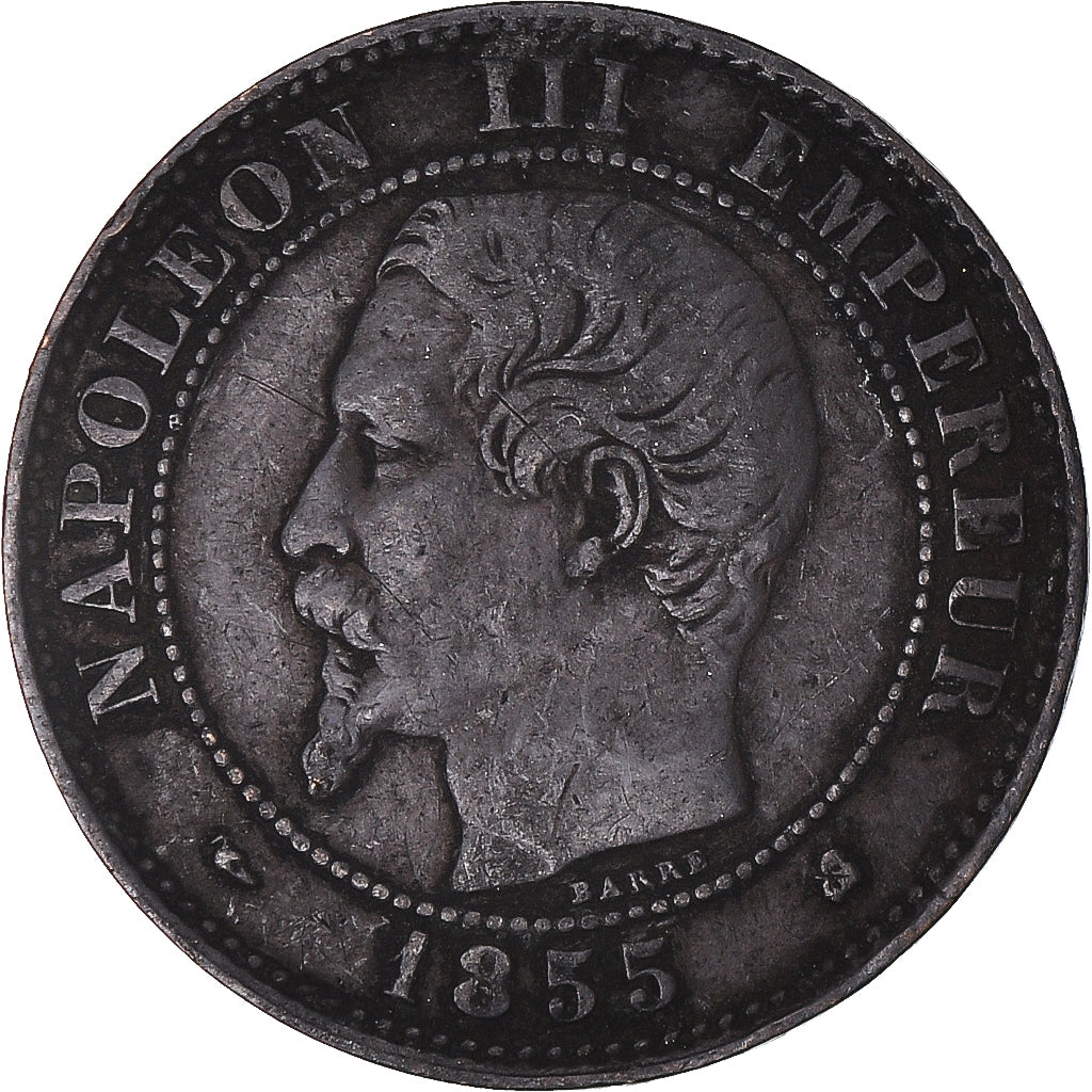 Monnaie, France, Napoleon III, Napoléon III, 2 Centimes, 1855, Bordeaux, TB