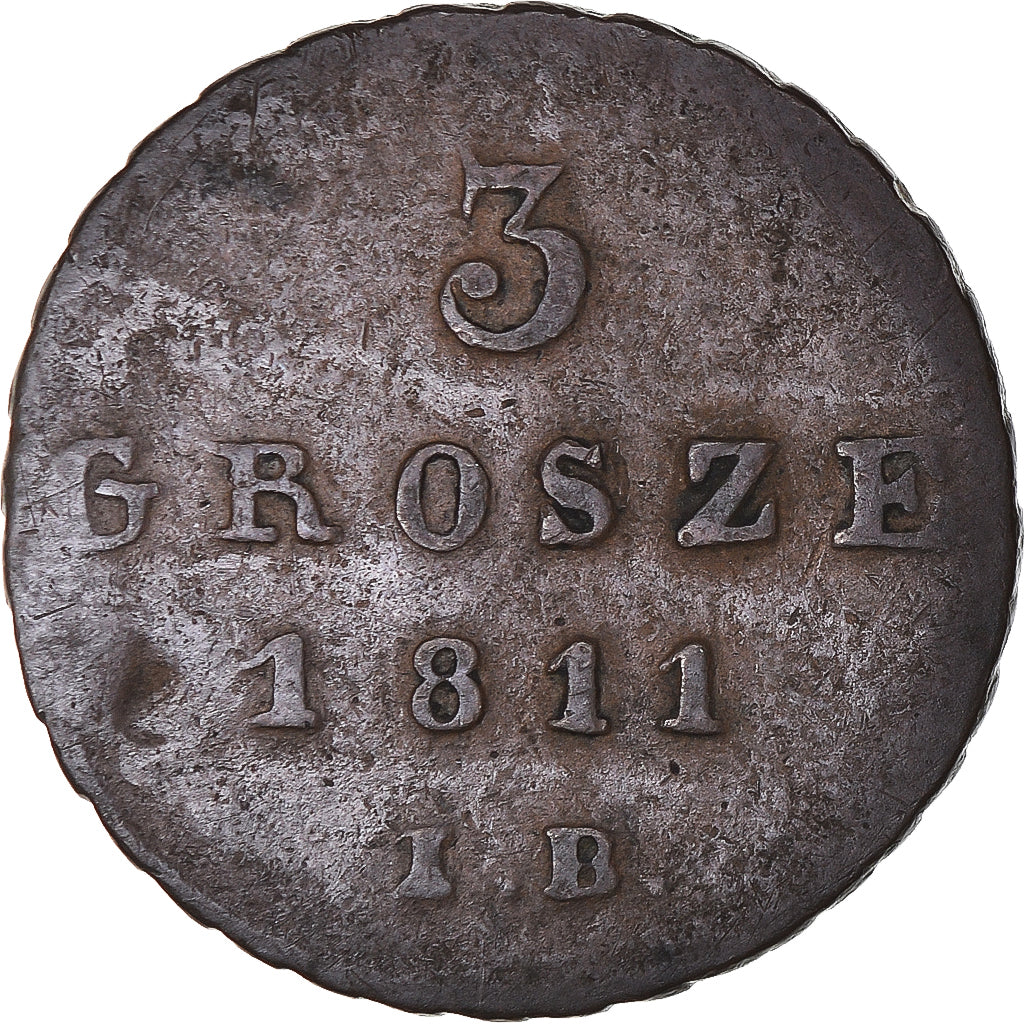 Munten, Polen, Friedrich August I, 3 Grosze, 1811, Friedrich August I I. B.