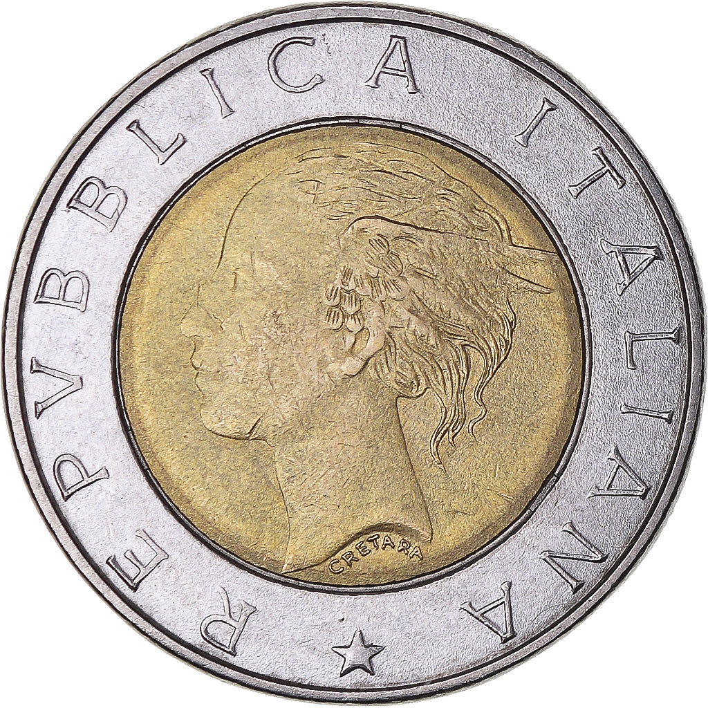 Coin, Italy, 500 Lire, 1993, Rome, VF(30-35), Bi-Metallic, KM:160