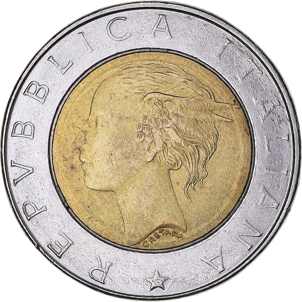 Moneta, Włochy, 500 Lire, 1996, Rome, VF(30-35), Bimetaliczny, KM:181