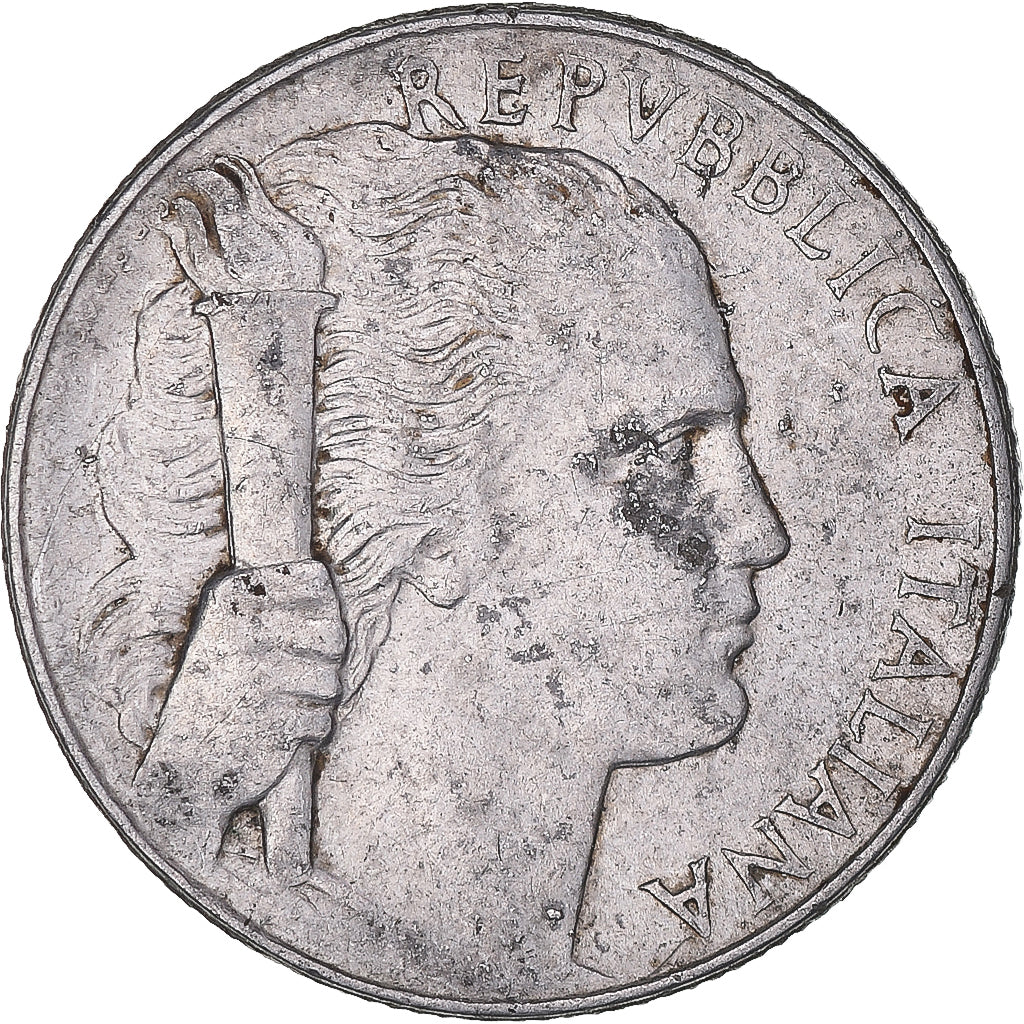 Moneta, Włochy, 5 Lire, 1950, Rome, VF(20-25), Aluminium, KM:89