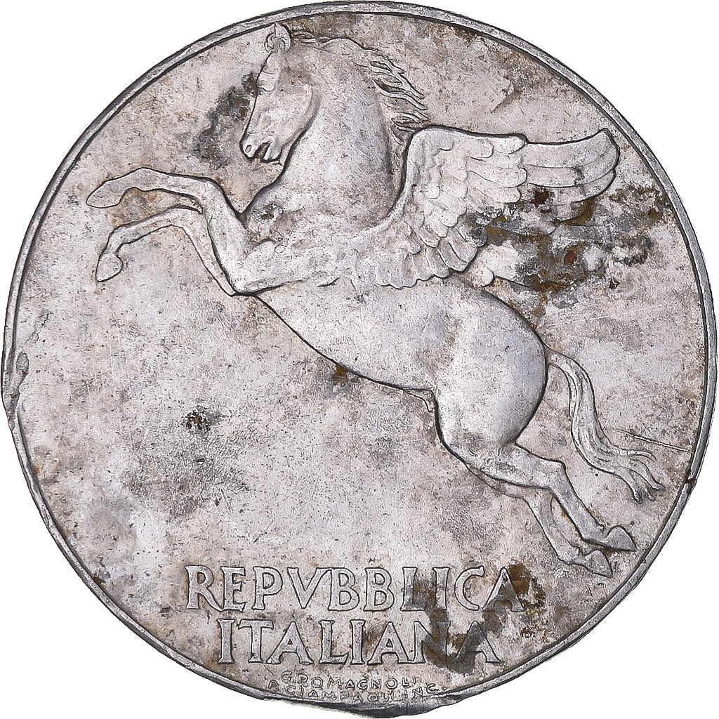Münze, Italien, 10 Lire, 1950, Rome, S, Aluminium, KM:90