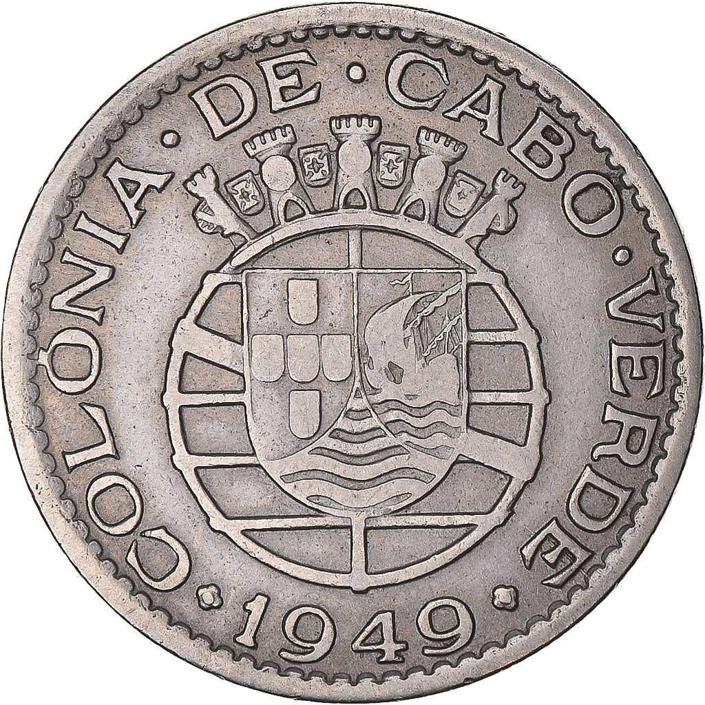 Monnaie, Cap-Vert, Escudo, 1949, TTB, Laiton, KM:7