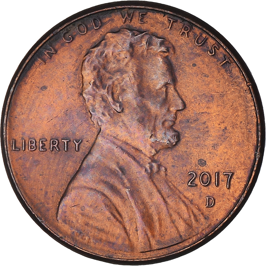 Monnaie, États-Unis, Cent, 2017, Denver, TTB, Copper Plated Zinc, KM:468