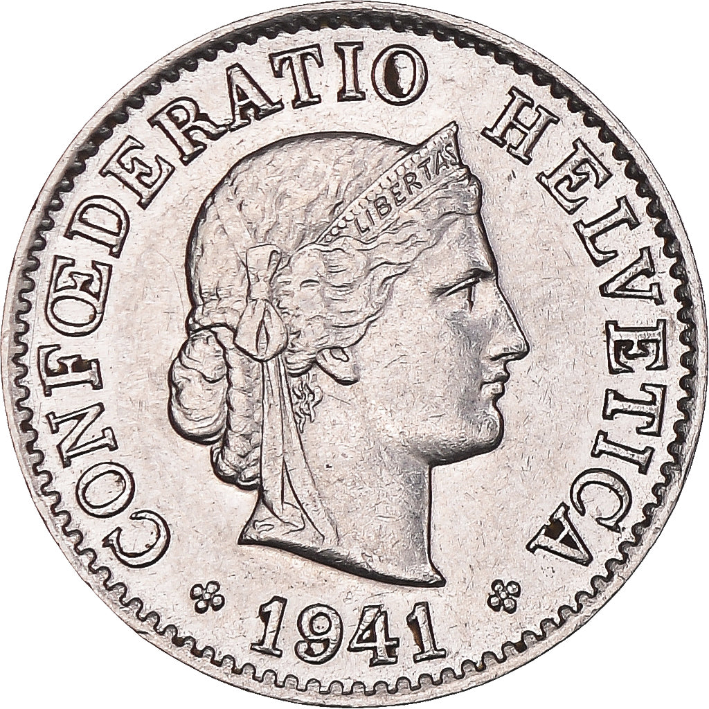 Moneta, Svizzera, 5 Rappen, 1941, BB, Nichel, KM:26b