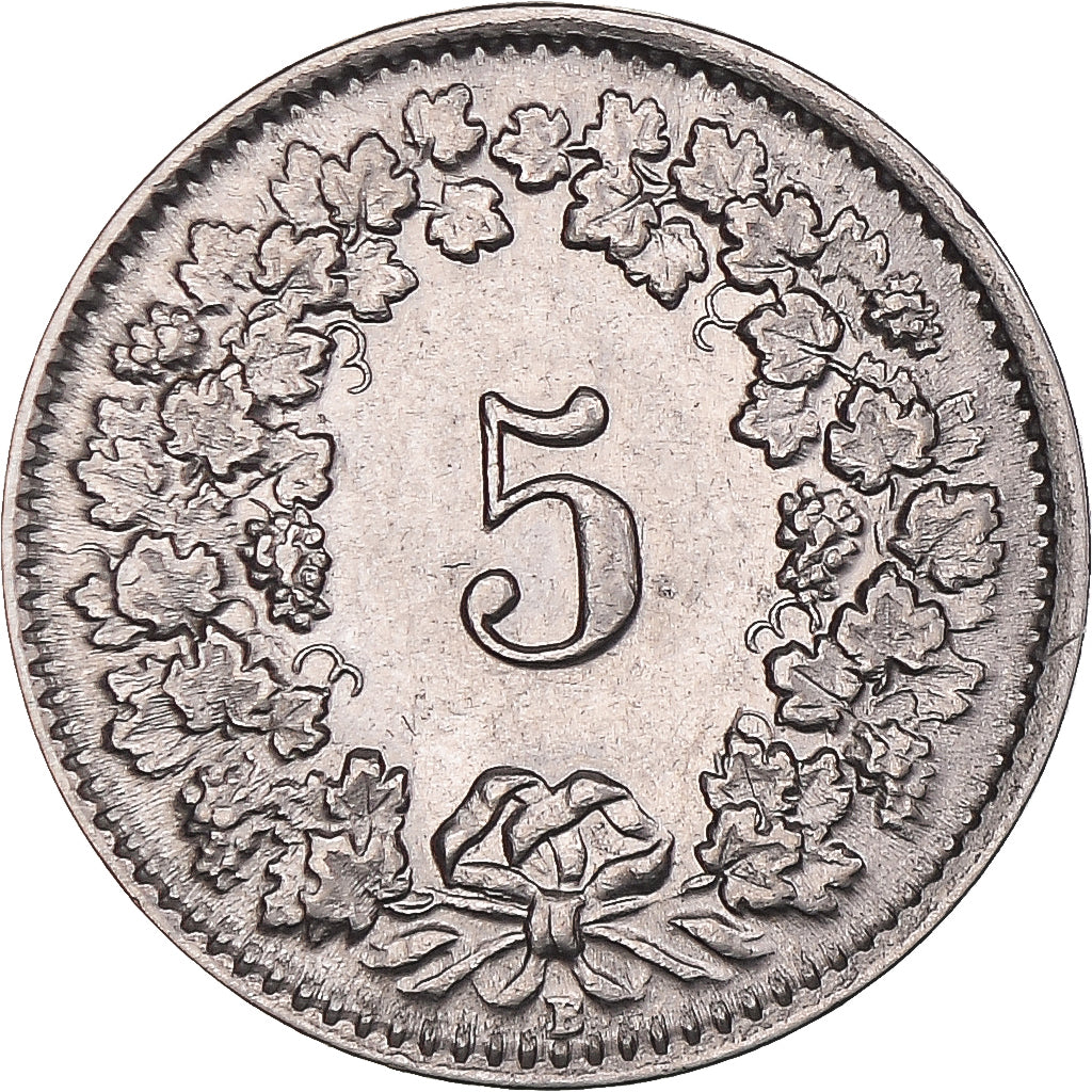 Münze, Schweiz, 5 Rappen, 1936, SS, Nickel, KM:26b