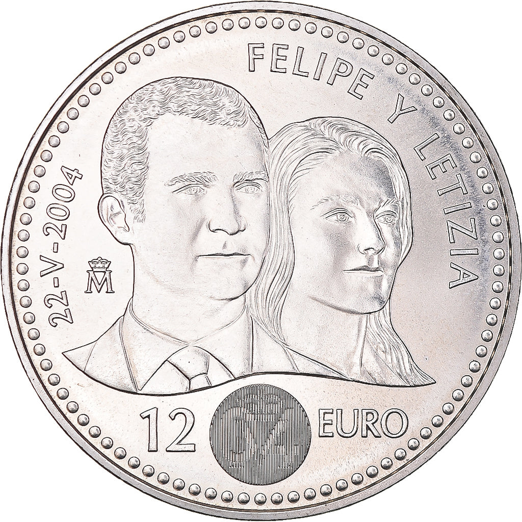 Espagne, 12 Euro, Wedding of Prince Philip & Letizia Ortiz, 2004, Madrid, FDC