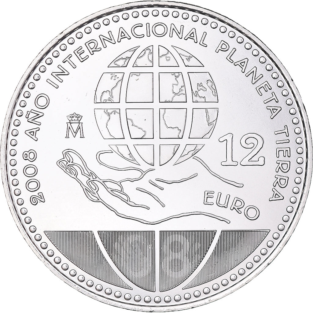 Espagne, 12 Euro, International Year of Planet Earth, 2008, Madrid, FDC, Argent