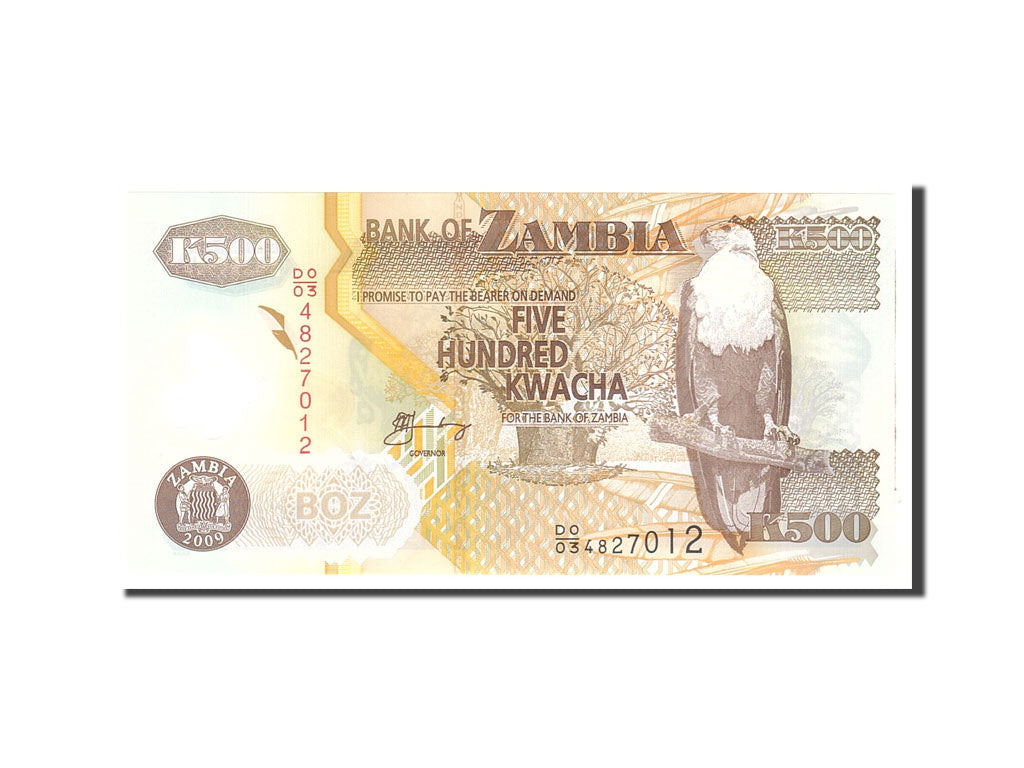 Banknote, Zambia, 500 Kwacha, 2009, Undated, KM:43g, UNC(65-70)