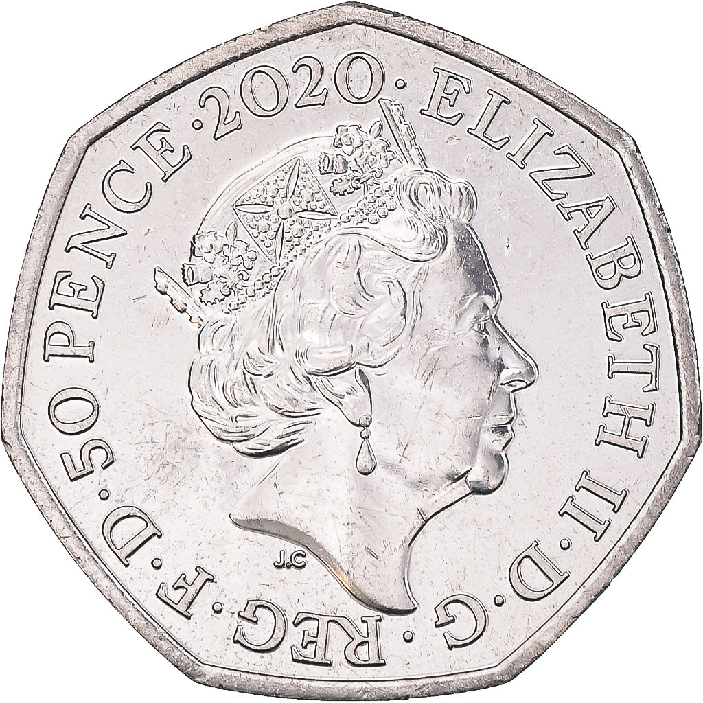 Coin, Great Britain, 50 Pence, 2020, BU, MS(63), Copper-nickel, KM:New
