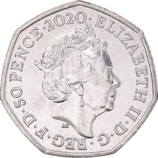 Coin, Great Britain, 50 Pence, 2020, BU, MS(63), Copper-nickel, KM:New
