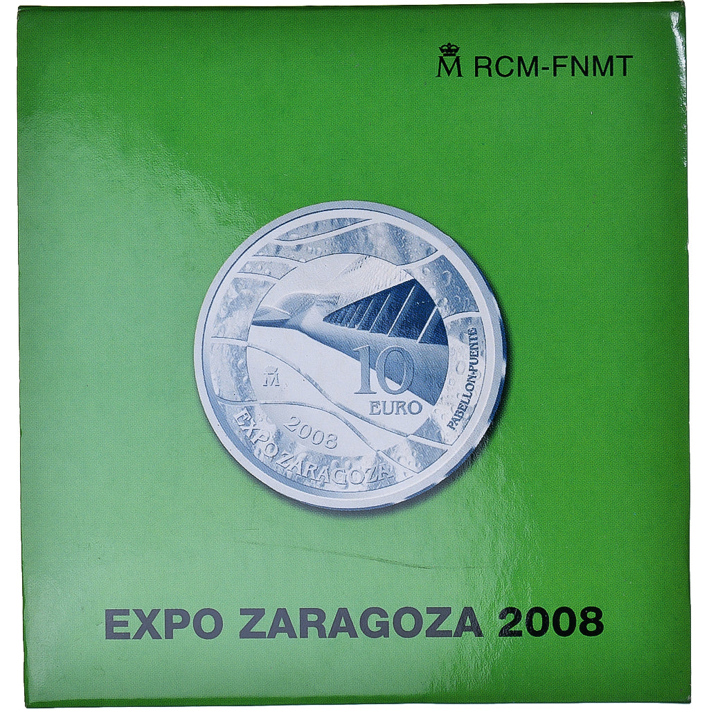 Espagne, 10 Euro, 2007, Zaragoza Expo 2008.BE, FDC, Argent, KM:1141