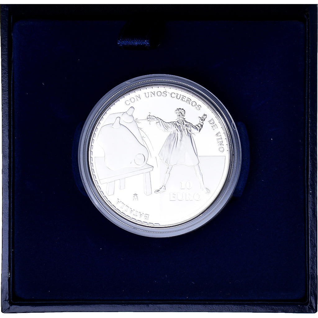 Spain, 10 Euro, 2005, Madrid, Quixote de la Mancha.BE, MS(65-70), Silver