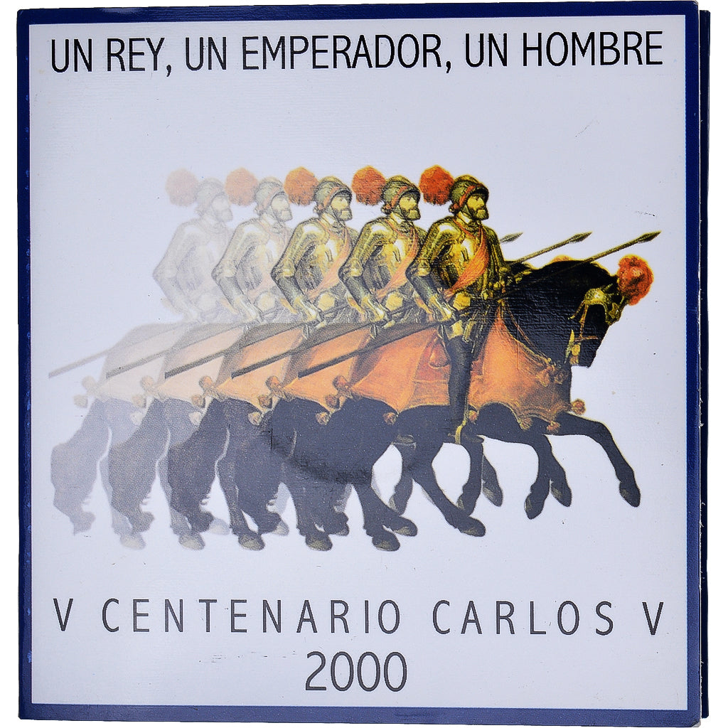 Moneta, Hiszpania, Juan Carlos I, 2000 Pesetas, 2000, Madrid, Charles V.BU